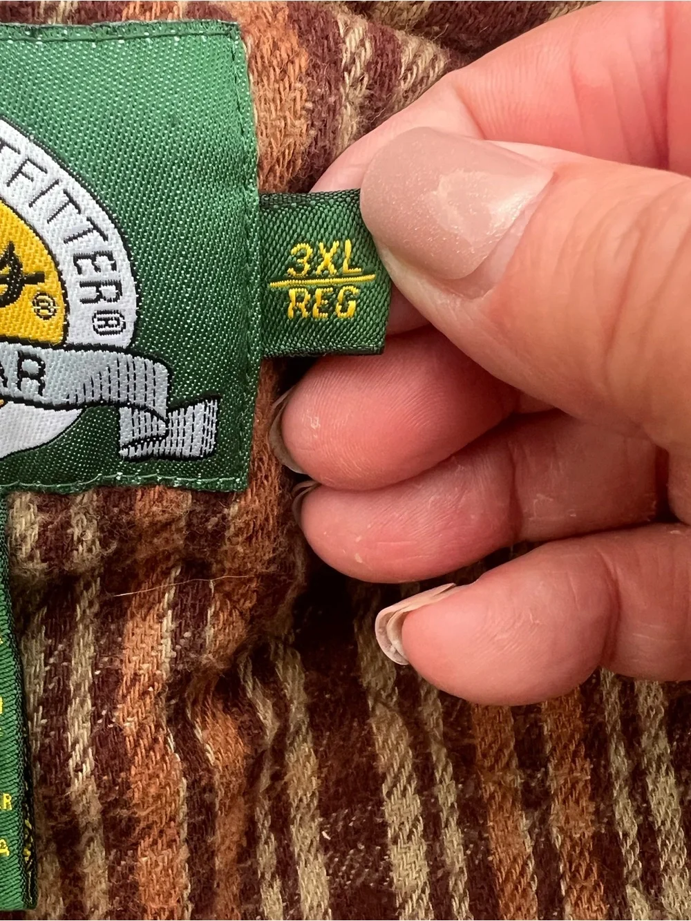 Cabelas Barn Field Jacket Men's 3XL Brown Canvas Plaid Lined Hunting Workwear